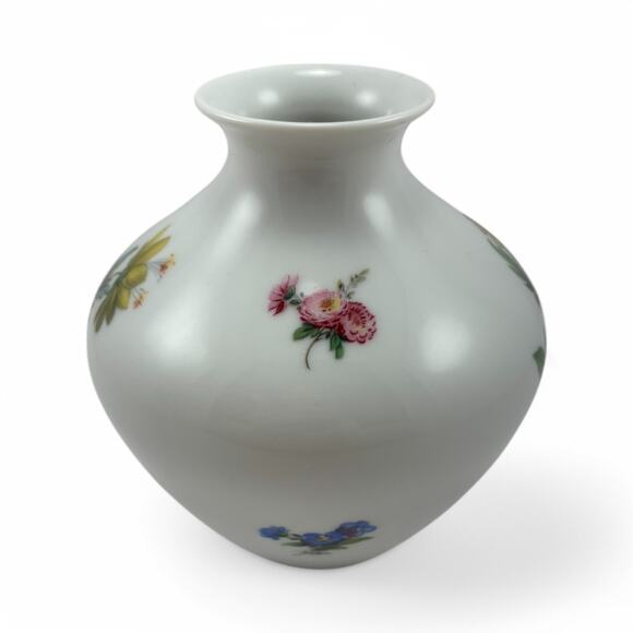 Vintage 1960s Hutschenreuther Germany Small Floral Porcelain Vase Hand-Painted - Picture 6 of 7